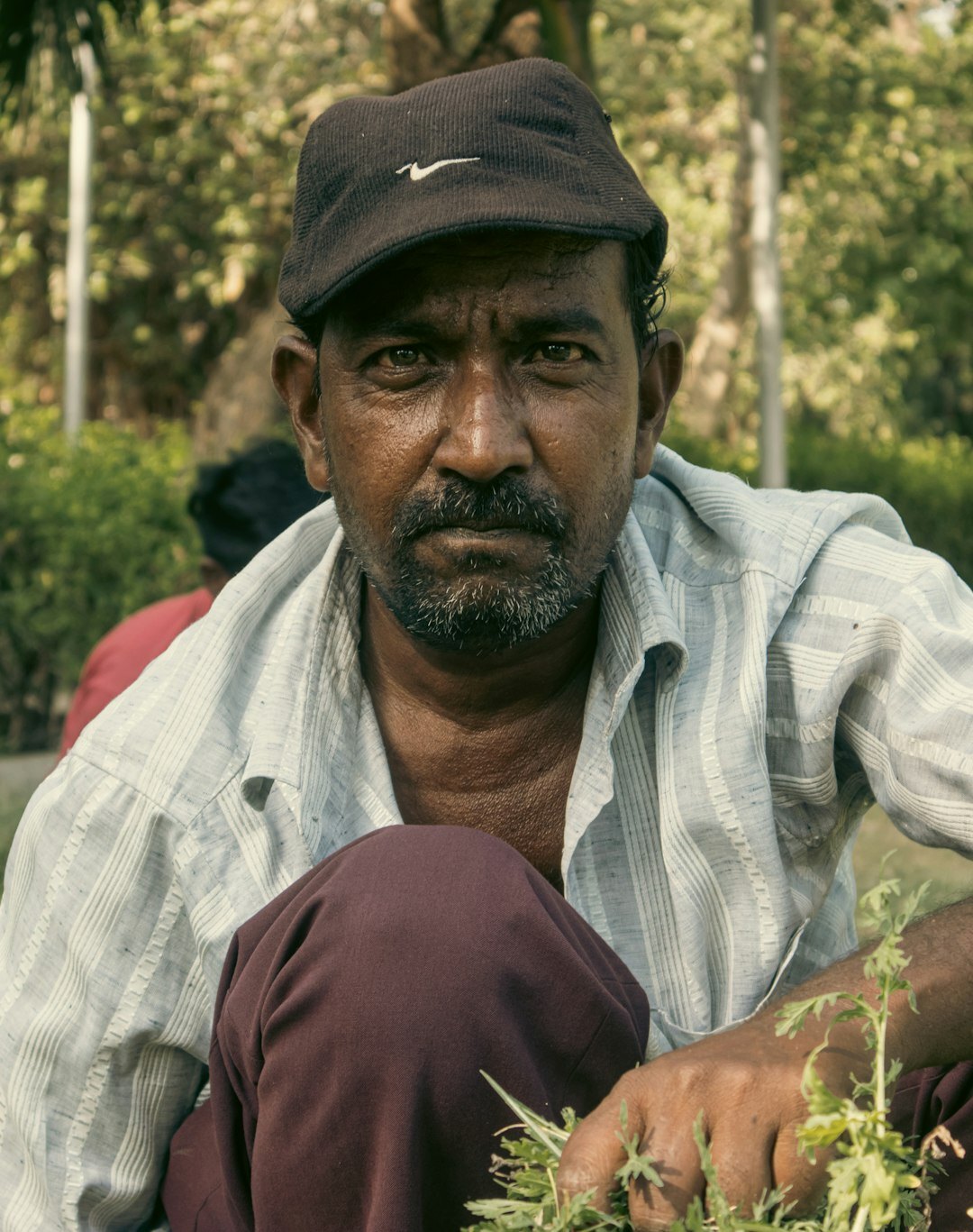 old man in garden